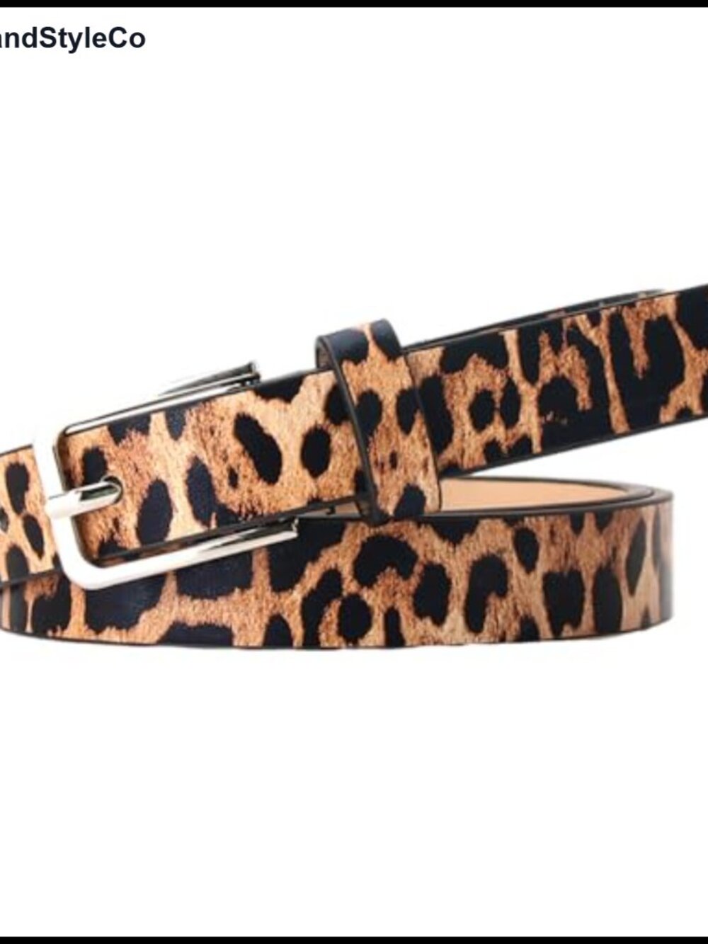 Leopard Print Wide PU Leather Belt for Women Adjustable Waist Belt for Jeans